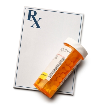 Pill bottle and Prescription Pad